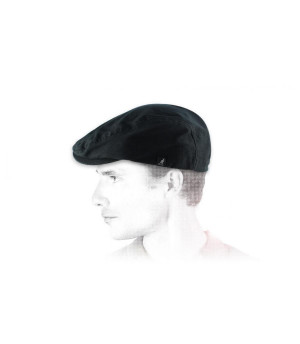 Zwart platte cap Kangol Cotton cap black